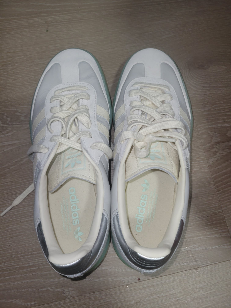 Adidas Samba Sneakers White/Silver Size 10