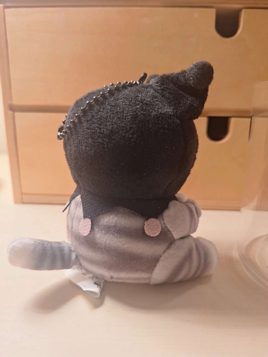 Mofusand × Kuromi Plushie and Glass Container - photo 3