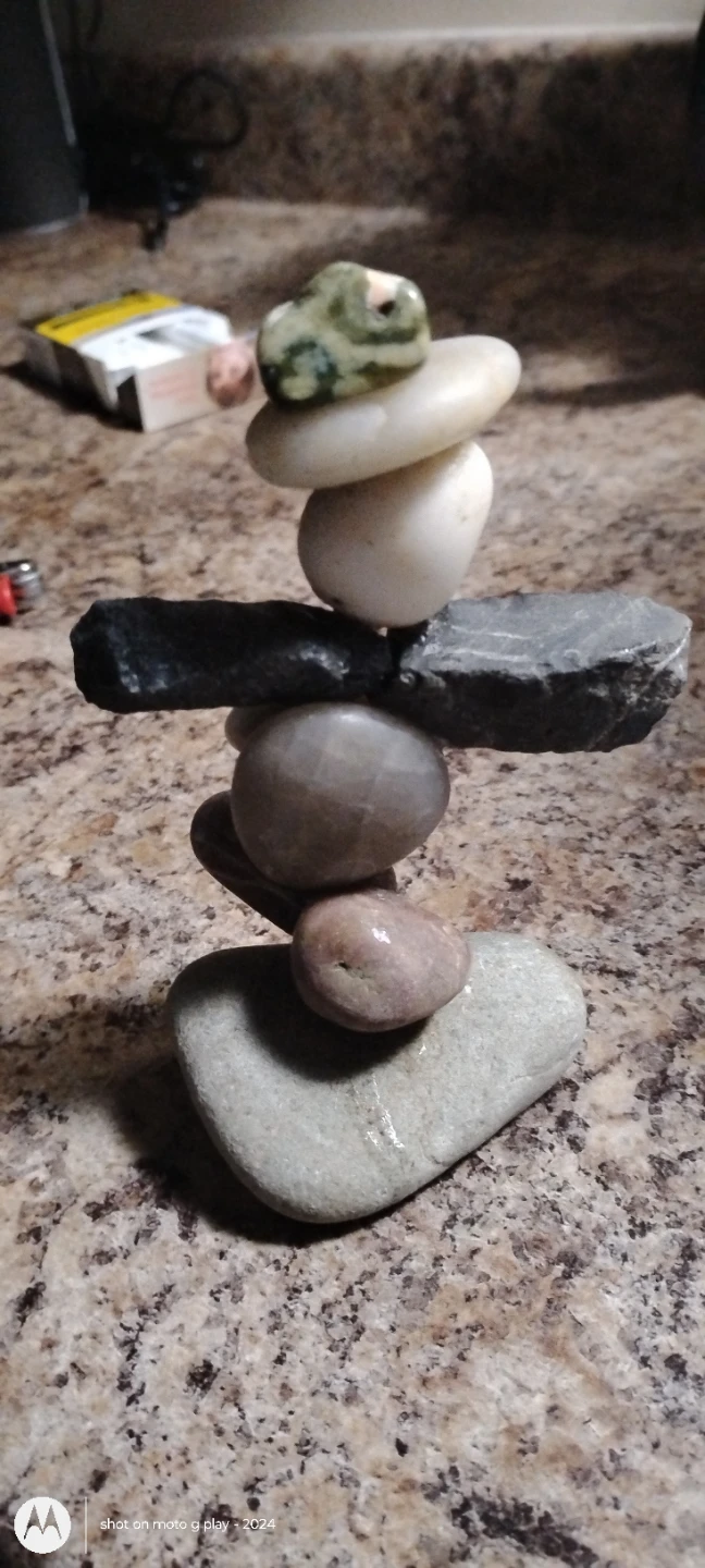 Stacked Stone Inukshuk Sculpture - photo 3