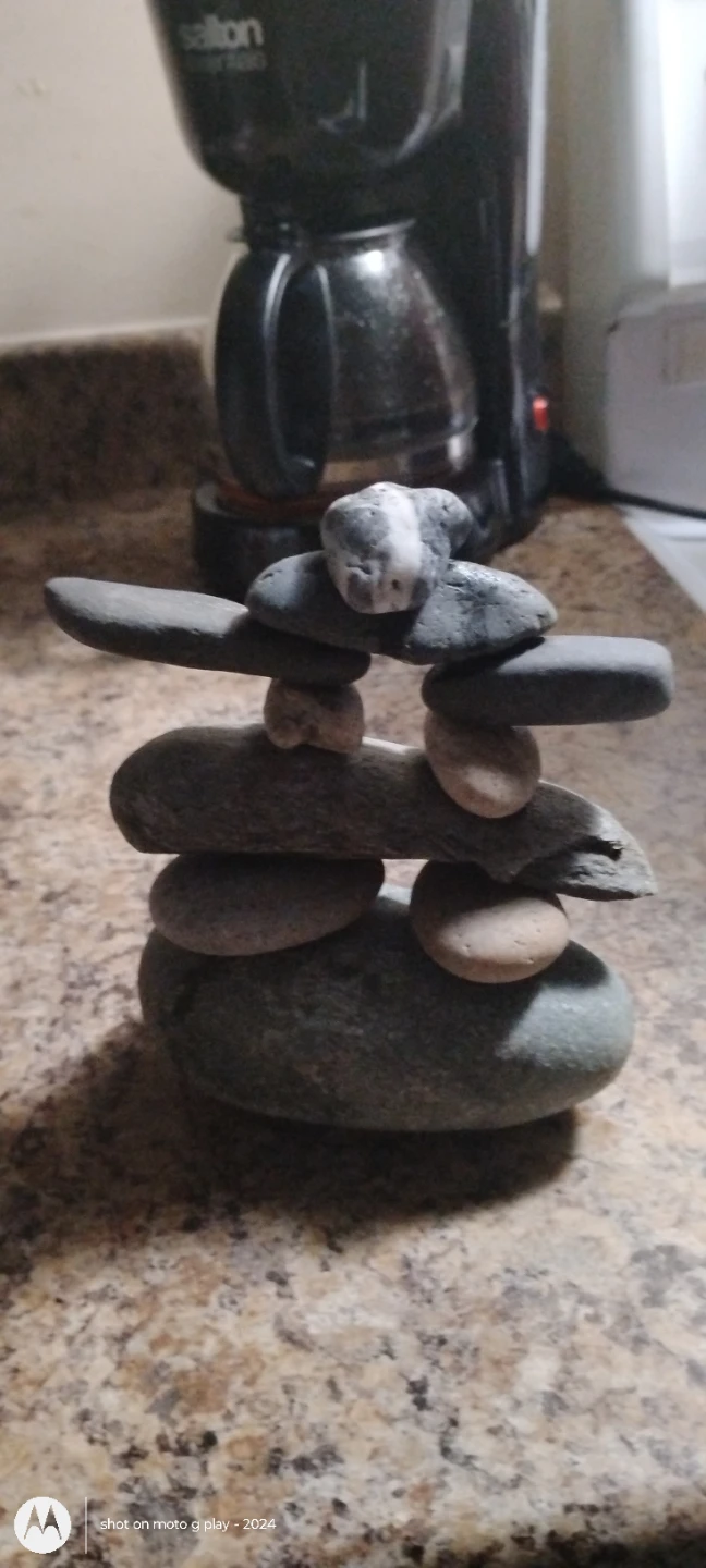 Stacked Stone Inukshuk Sculpture - photo 5