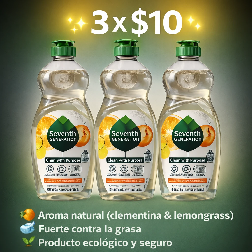 Seventh Generation Dish Soap - Clementine & Lemongrass, 3pk