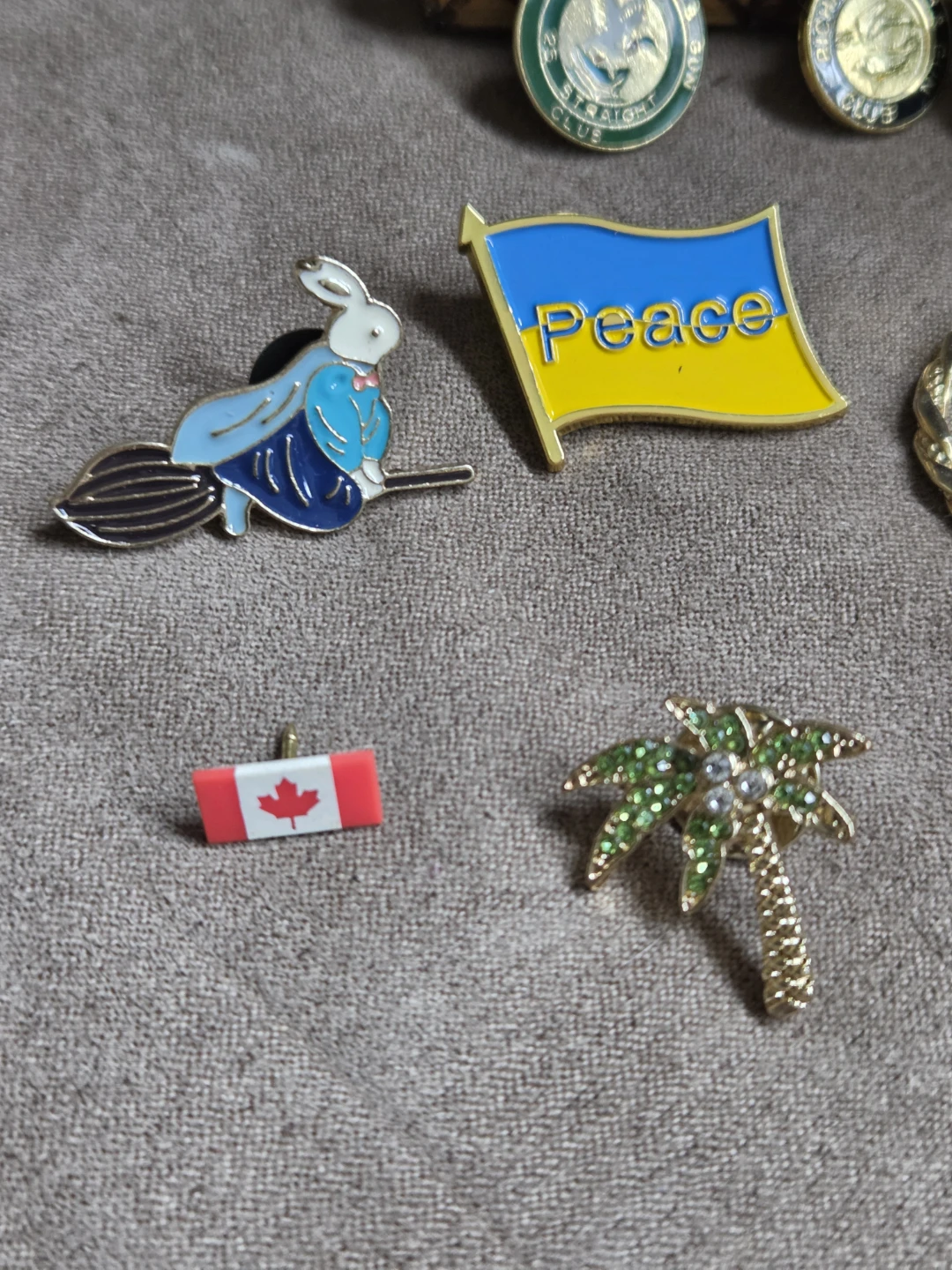Collection of Assorted Enamel Pins with Wooden Box - photo 2