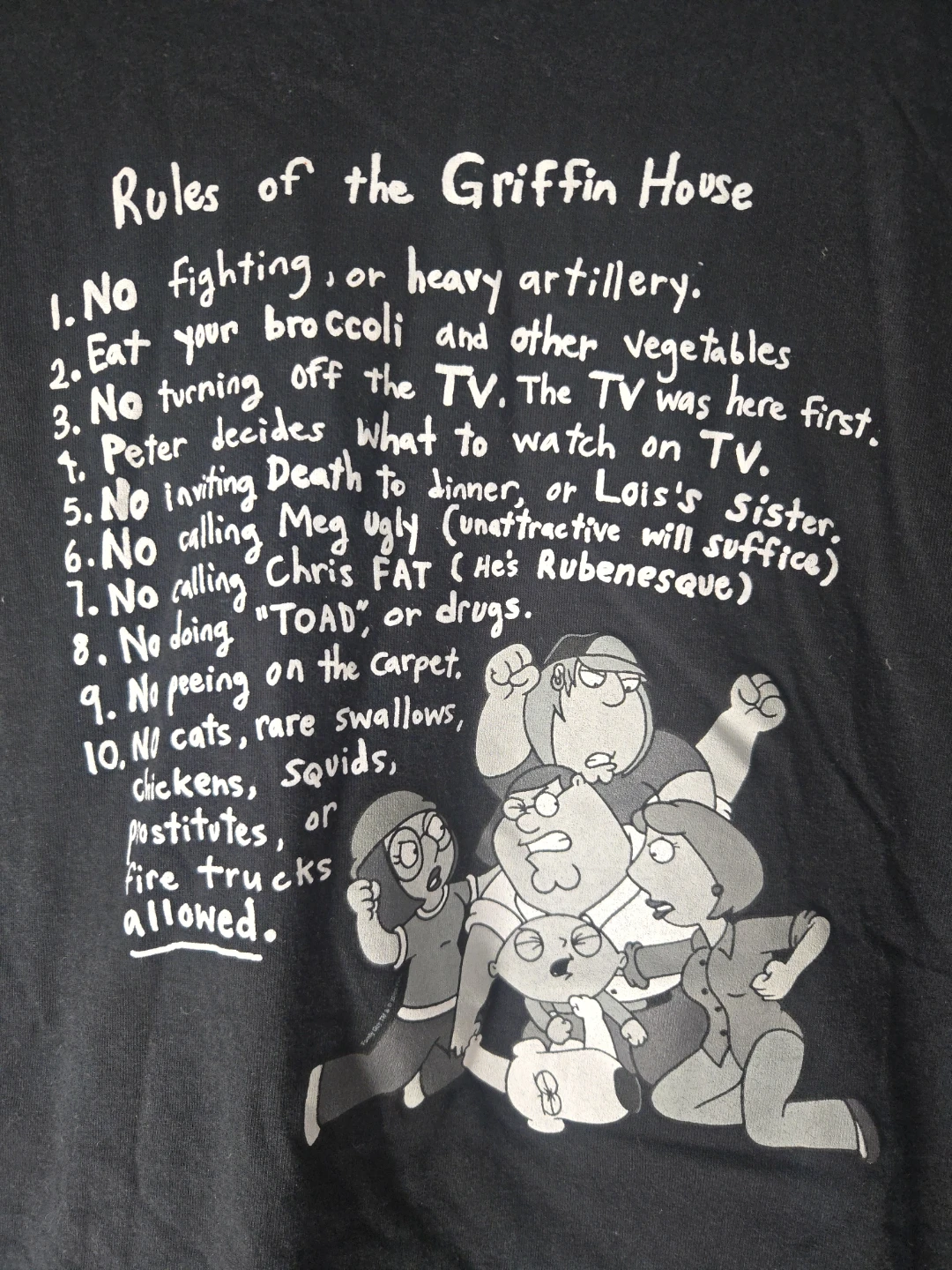 Family Guy Rules of the Griffin House T-Shirt - photo 2