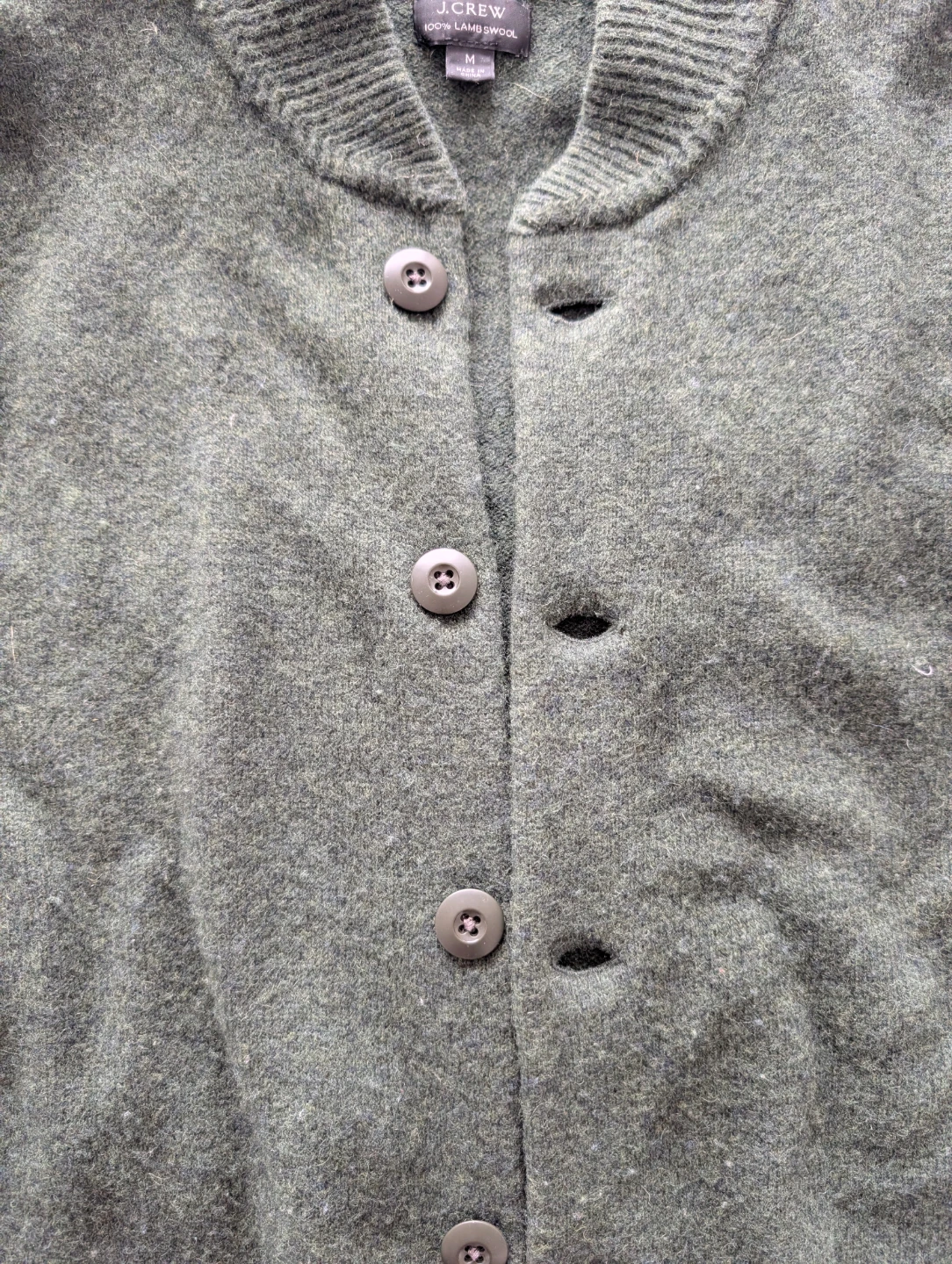 J. Crew 100% Lambswool Cardigan - Size M
