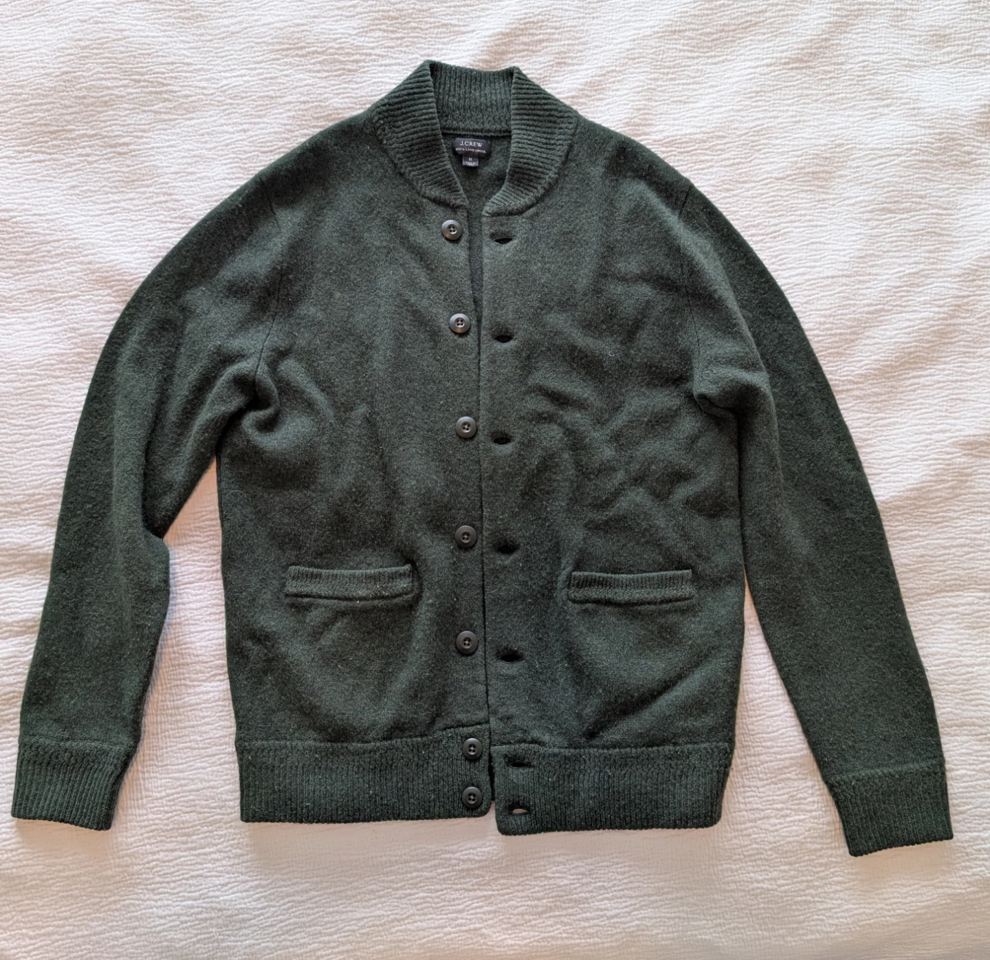 J. Crew 100% Lambswool Cardigan - Size M - photo 5