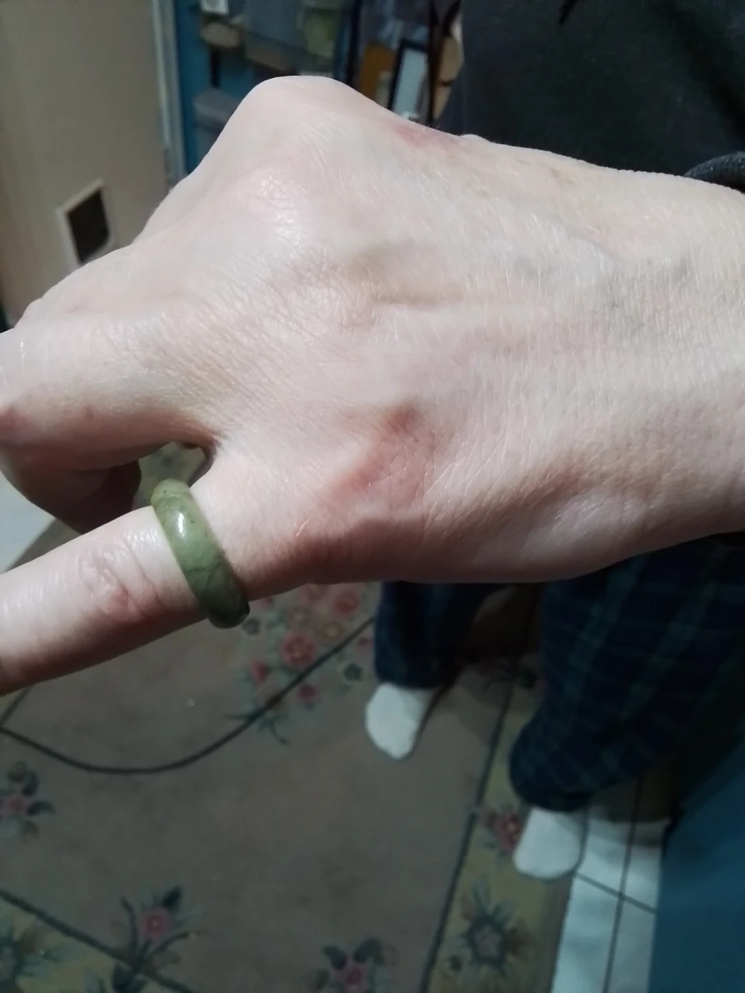 Natural Icy Green Jade Ring Size 6 - photo 2