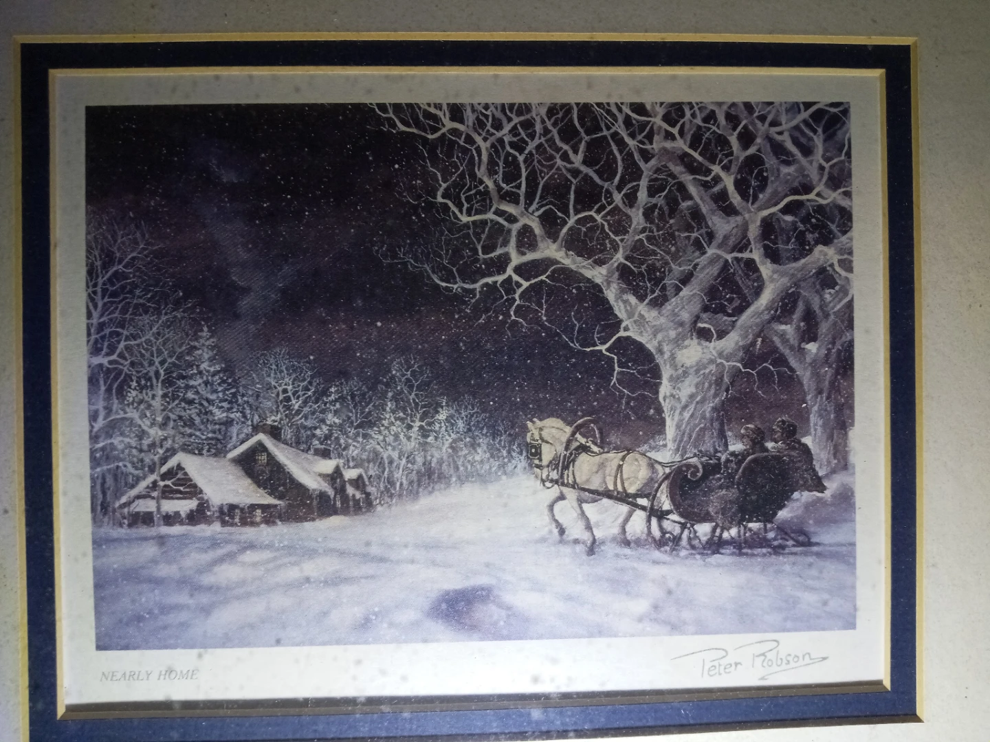 Peter Robson "Nearly Home" Framed Winter Scene Art Print