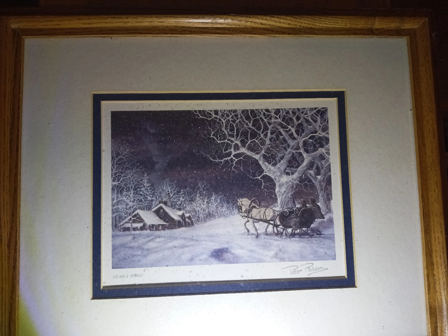 Peter Robson "Nearly Home" Framed Winter Scene Art Print - photo 2