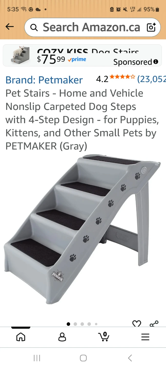 Petmaker 4-Step Pet Stairs - Gray - photo 3