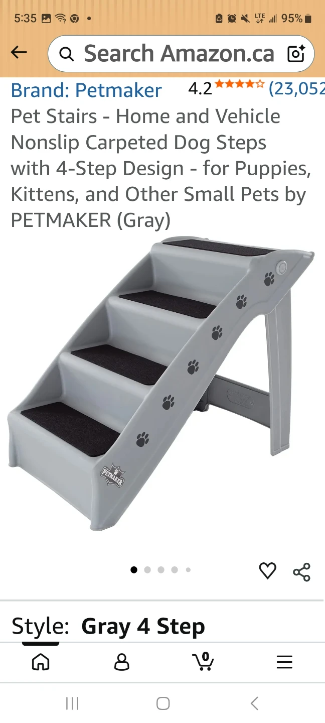 Petmaker 4-Step Pet Stairs - Gray - photo 4