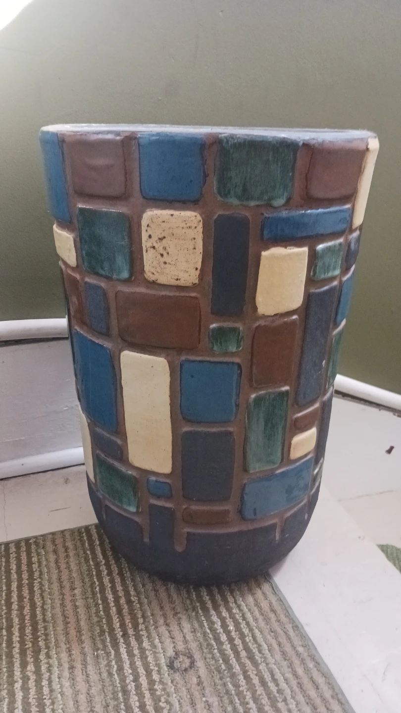 Mosaic Pattern Ceramic Planter Pot