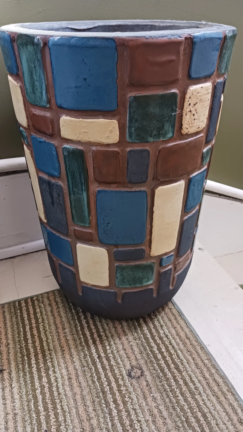 Mosaic Pattern Ceramic Planter Pot - photo 2