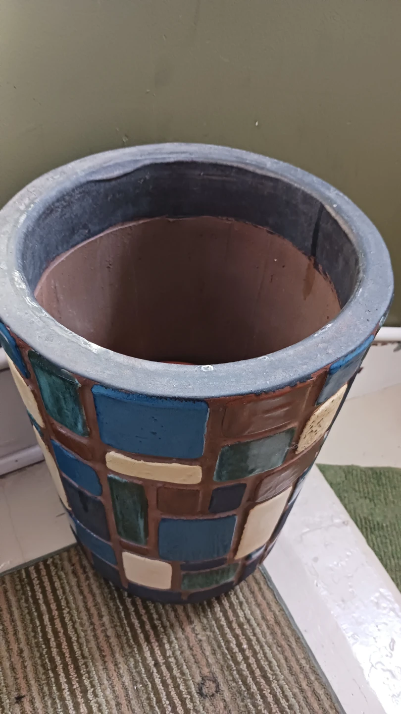 Mosaic Pattern Ceramic Planter Pot - photo 3