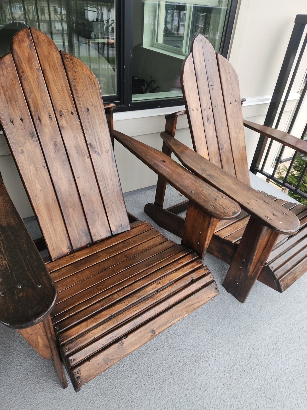 Wooden Adirondack Chairs (Set of 2)