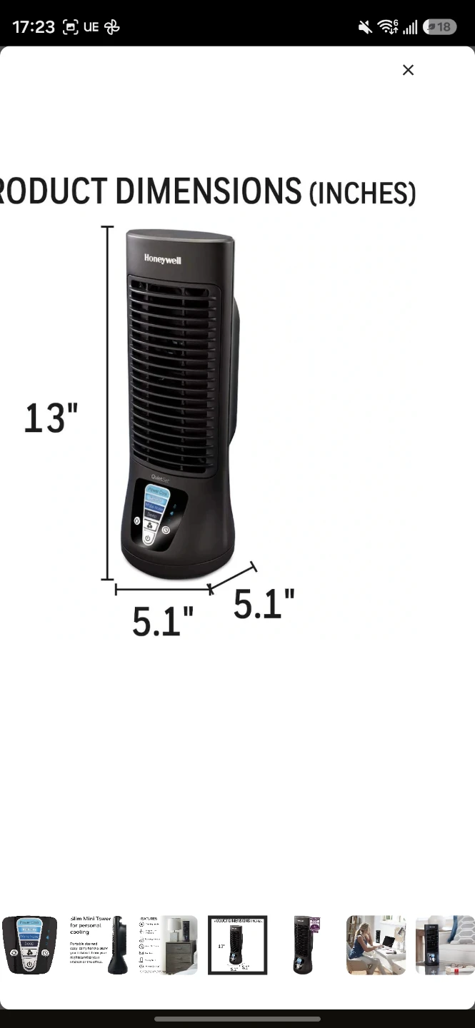 Moving sale-Honeywell QuietSet Mini Tower Fan - photo 2