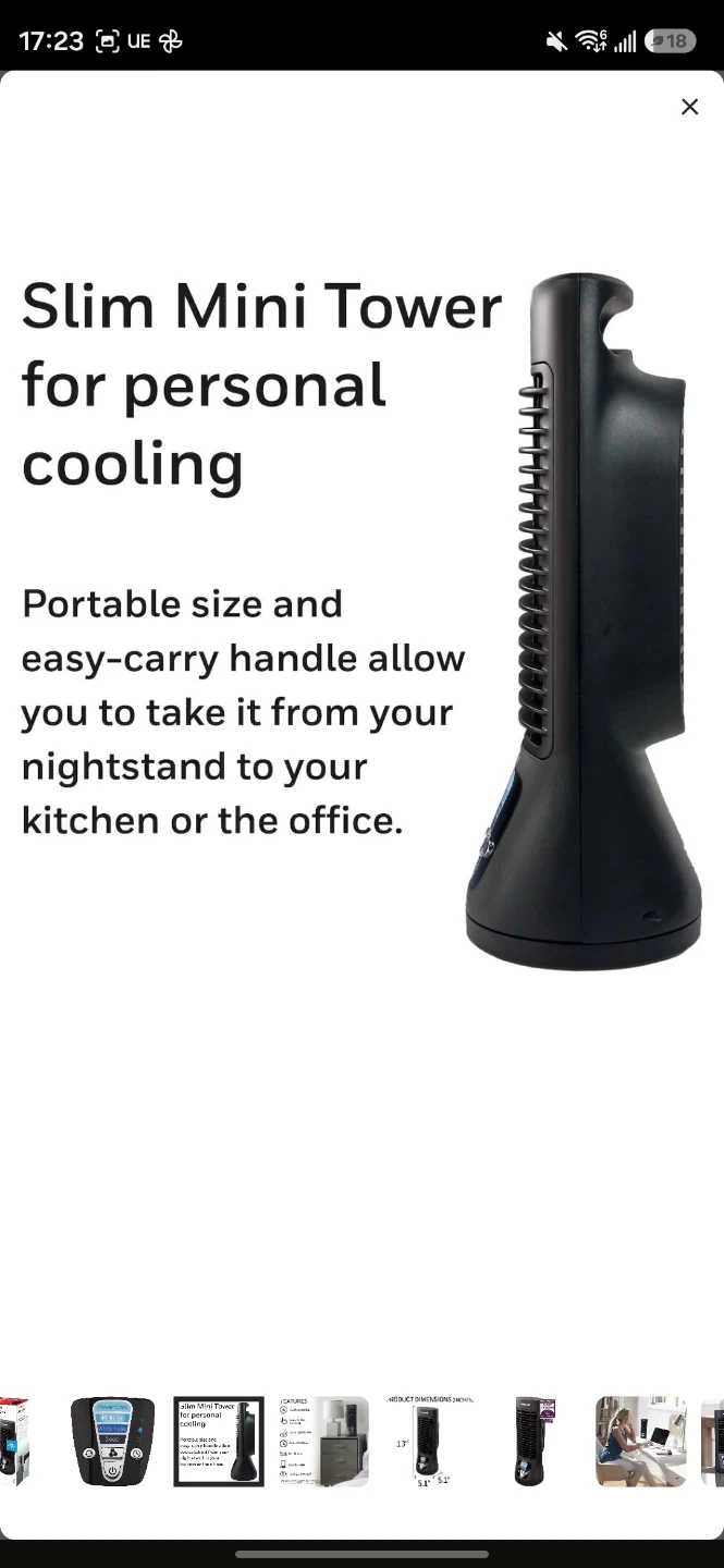 Moving sale-Honeywell QuietSet Mini Tower Fan - photo 4
