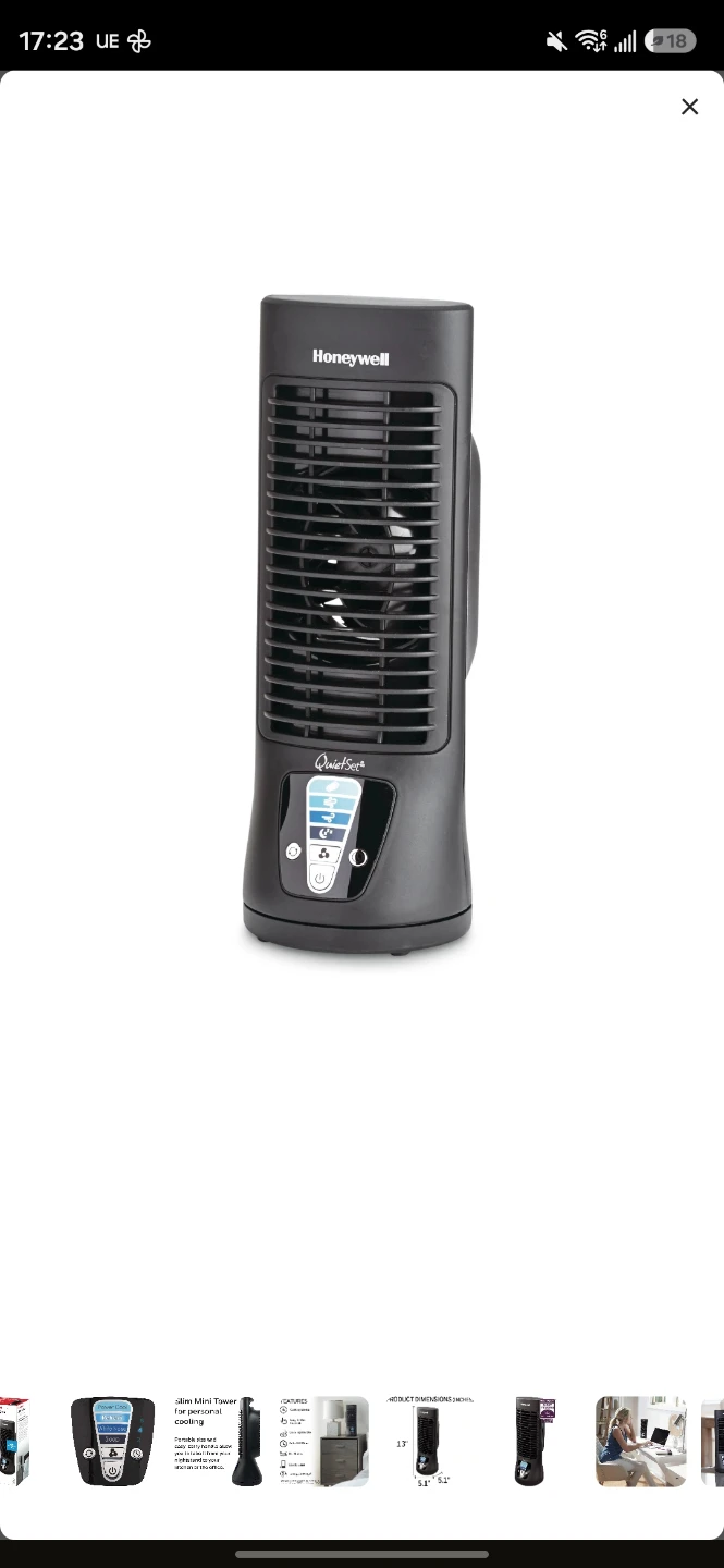 Moving sale-Honeywell QuietSet Mini Tower Fan - photo 5
