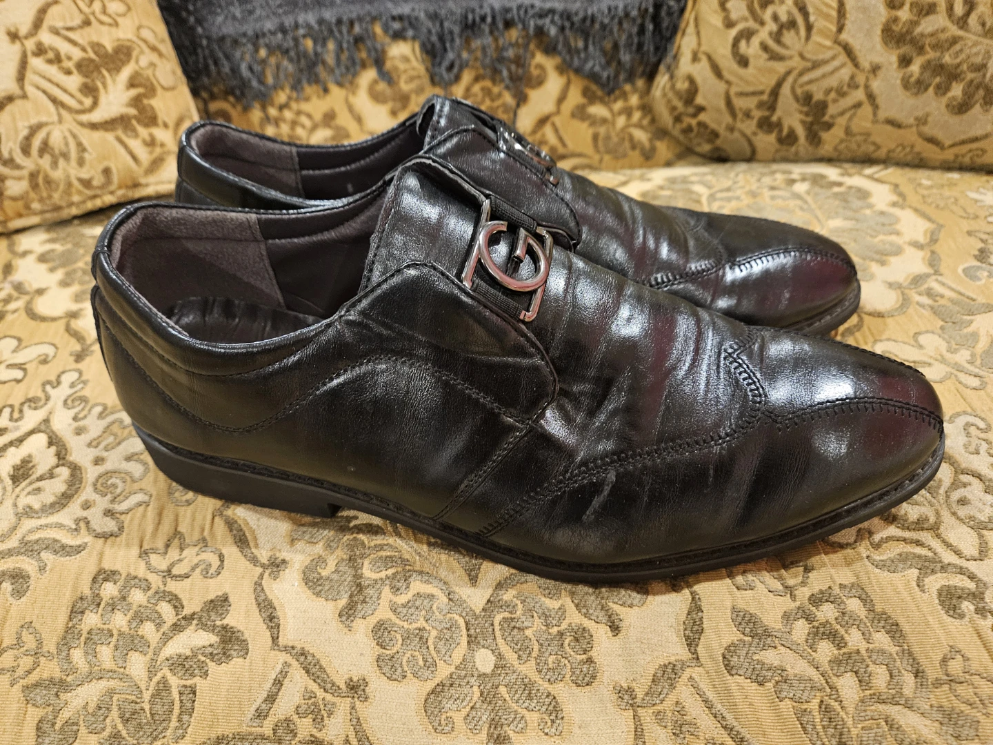 Men's Black Leather Dress Shoes - photo 3