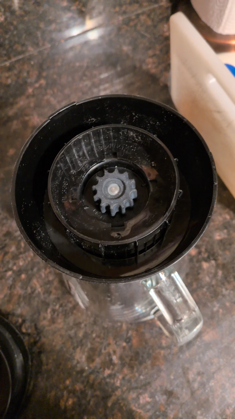 Glass Blender Jar with Black Base