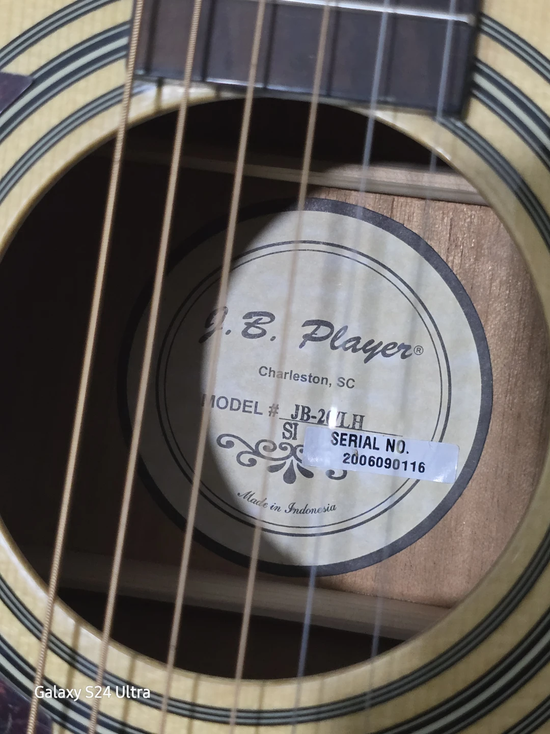 JBP 41 in. 6-String Acoustic Guitar JB-20-LH - photo 5