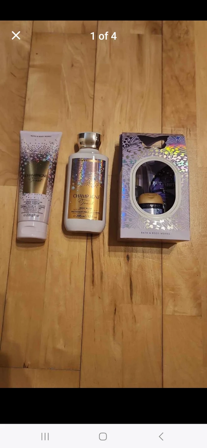Bath&Body Works Champagne Toast Wash, Cream/ Butterfly Spray Set