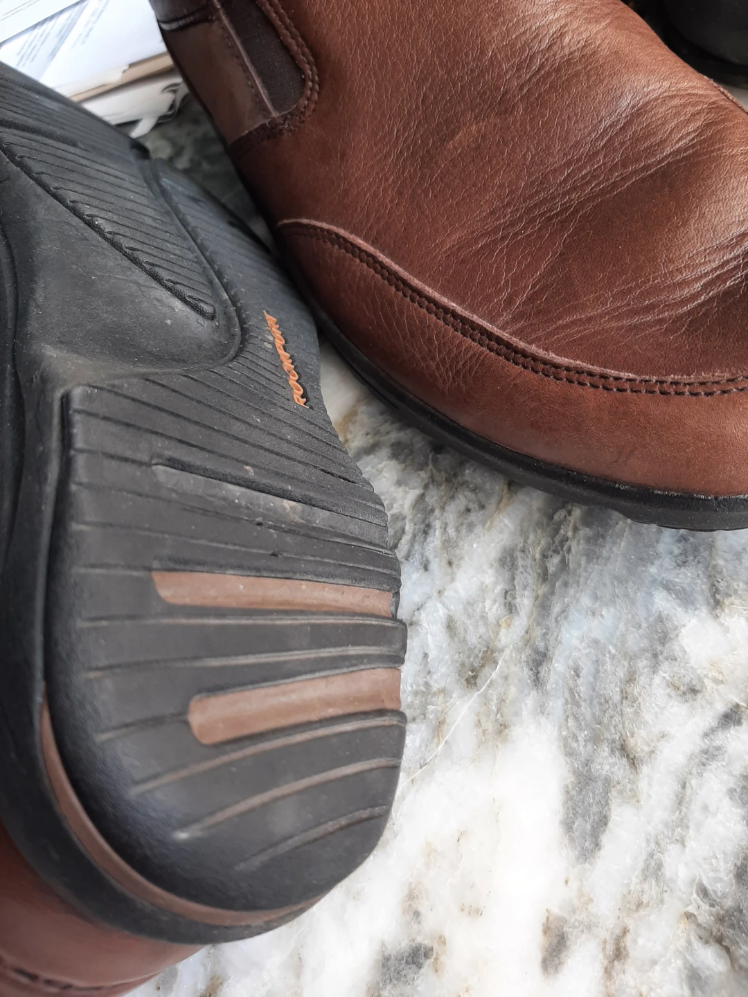 Rockport Brown Leather Slip-On Shoes 9.5 - photo 2
