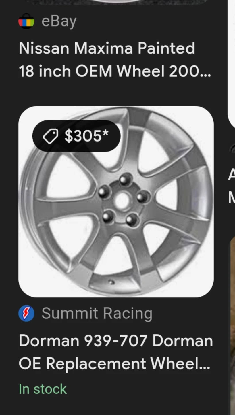 Nissan Maxima Painted 18 inch OEM Wheel Rim