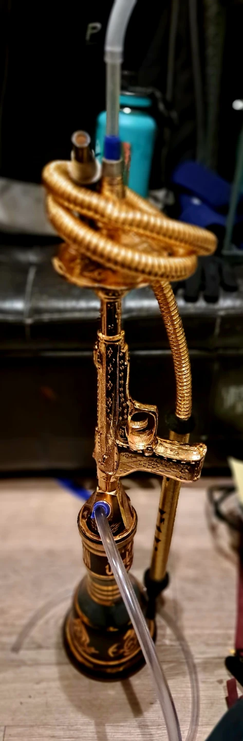 Gold AK-47 Style Hookah
