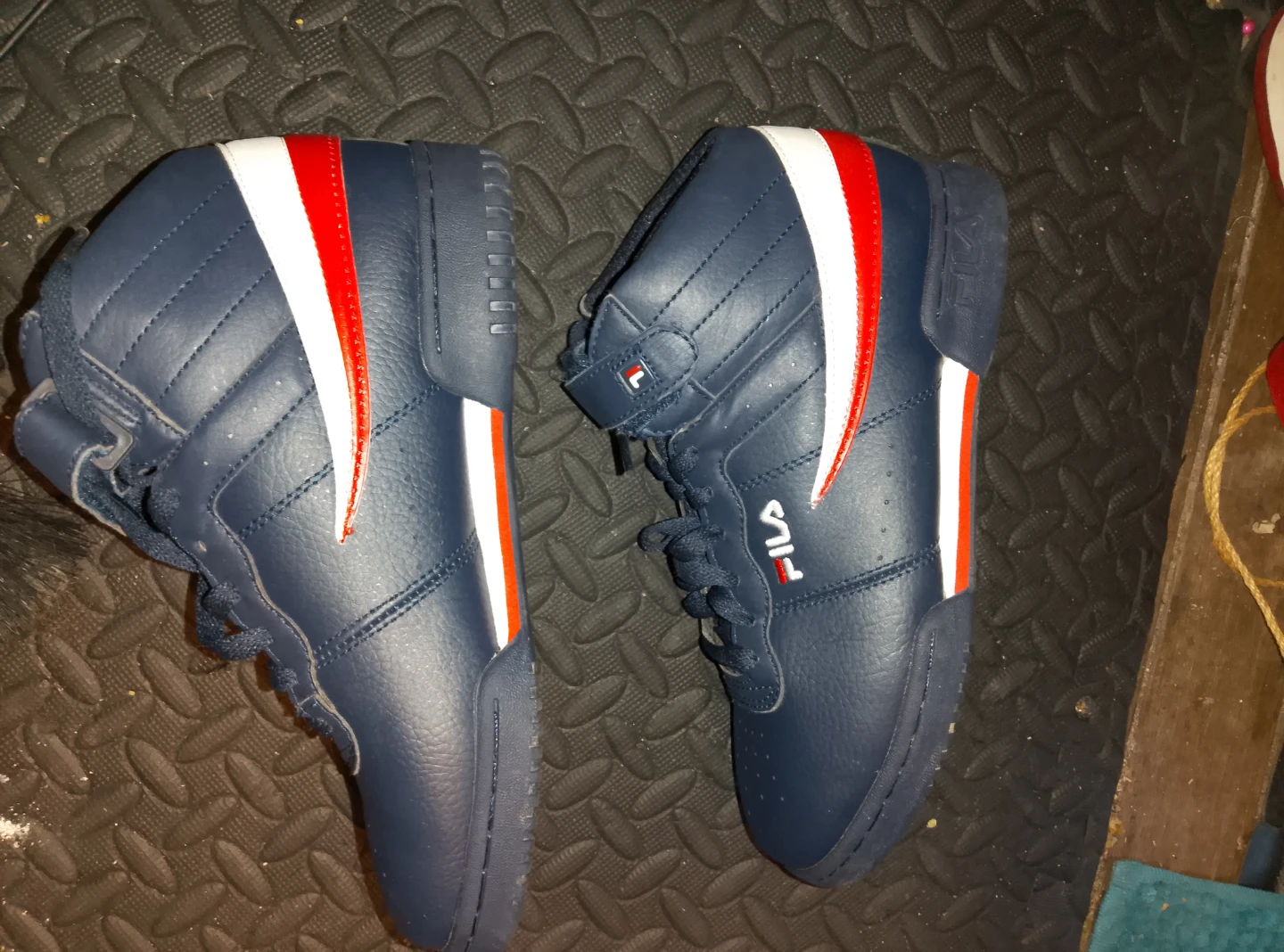 Fila Navy Blue Mid-Top Sneakers