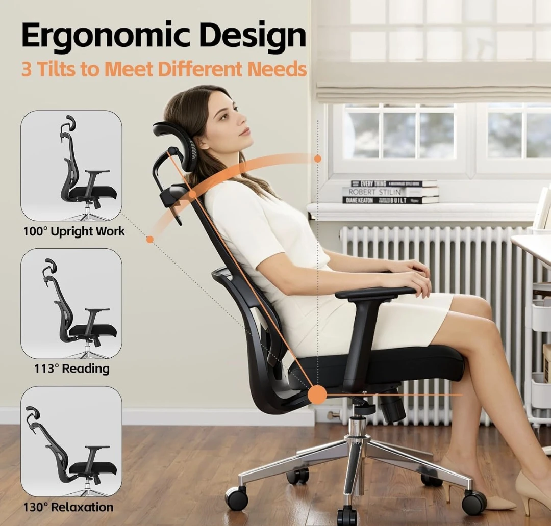 Quelsoft Ergonomic Office Chair with Adjustable Lumbar Support - photo 5