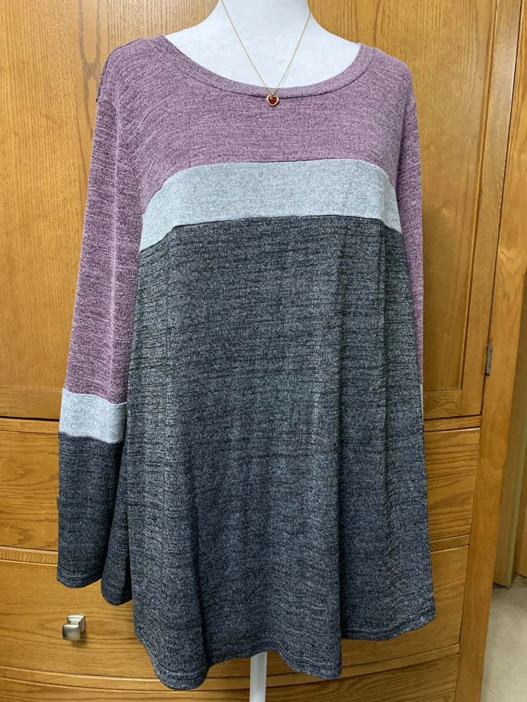 BLOOMCHIC Colorblock Long Sleeve Top US 14-16 - photo 2