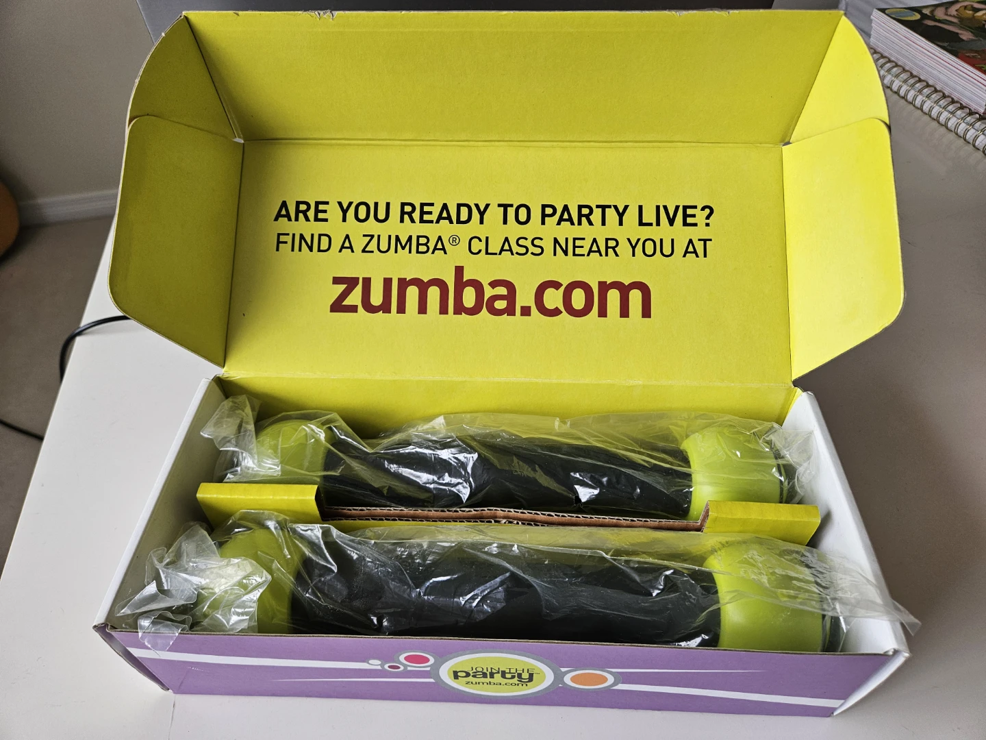 Zumba 1lb Dumbbells. Zumba toning sticks.