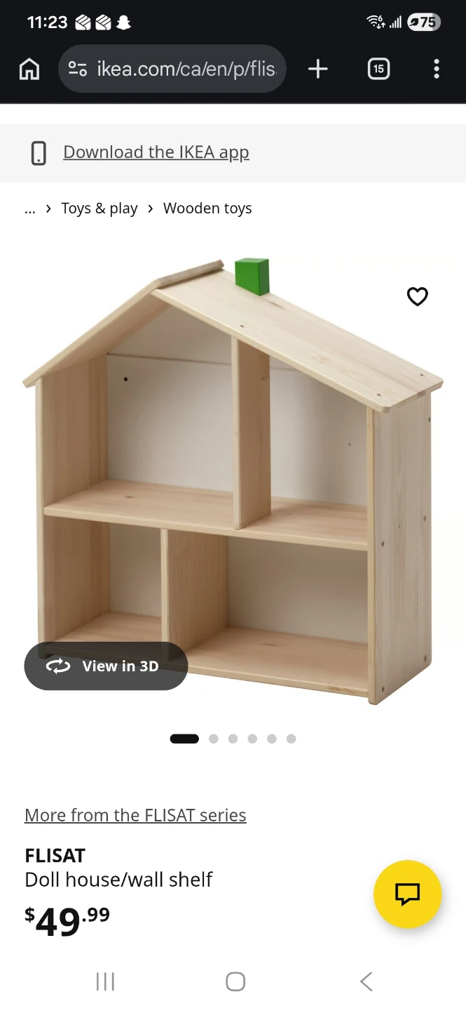 Ikea Wooden Dollhouse w/ some Miniature Furniture Set - photo 3