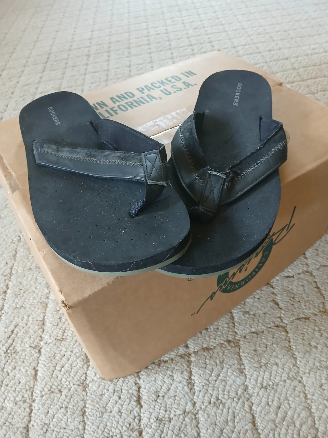 Dockers Black Flip Flops