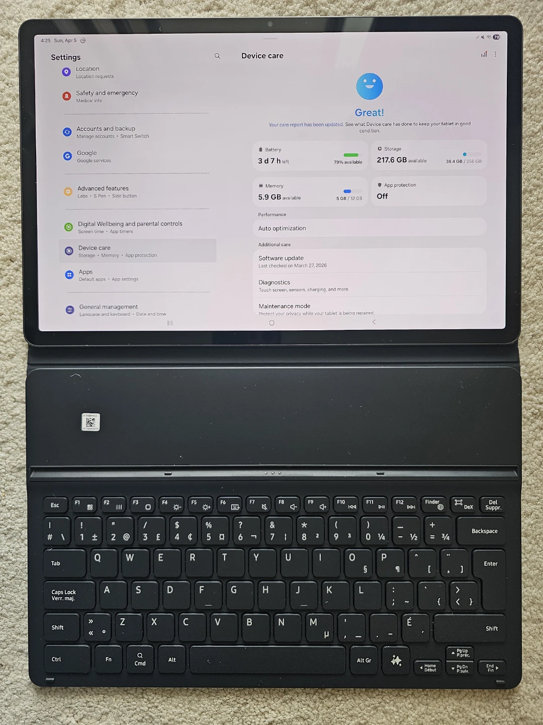 Samsung Tab S9+ 12.4" 12GB-256GB Tablet + Keyboard Cover - photo 5