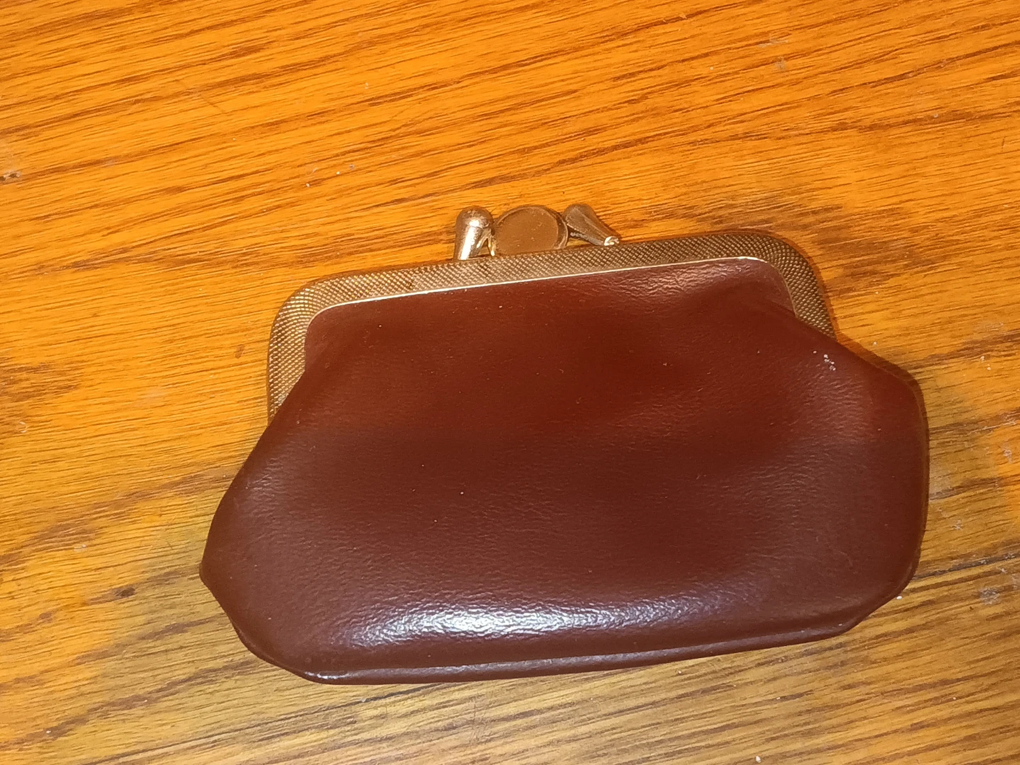 Brown Coin Purse with Clasp