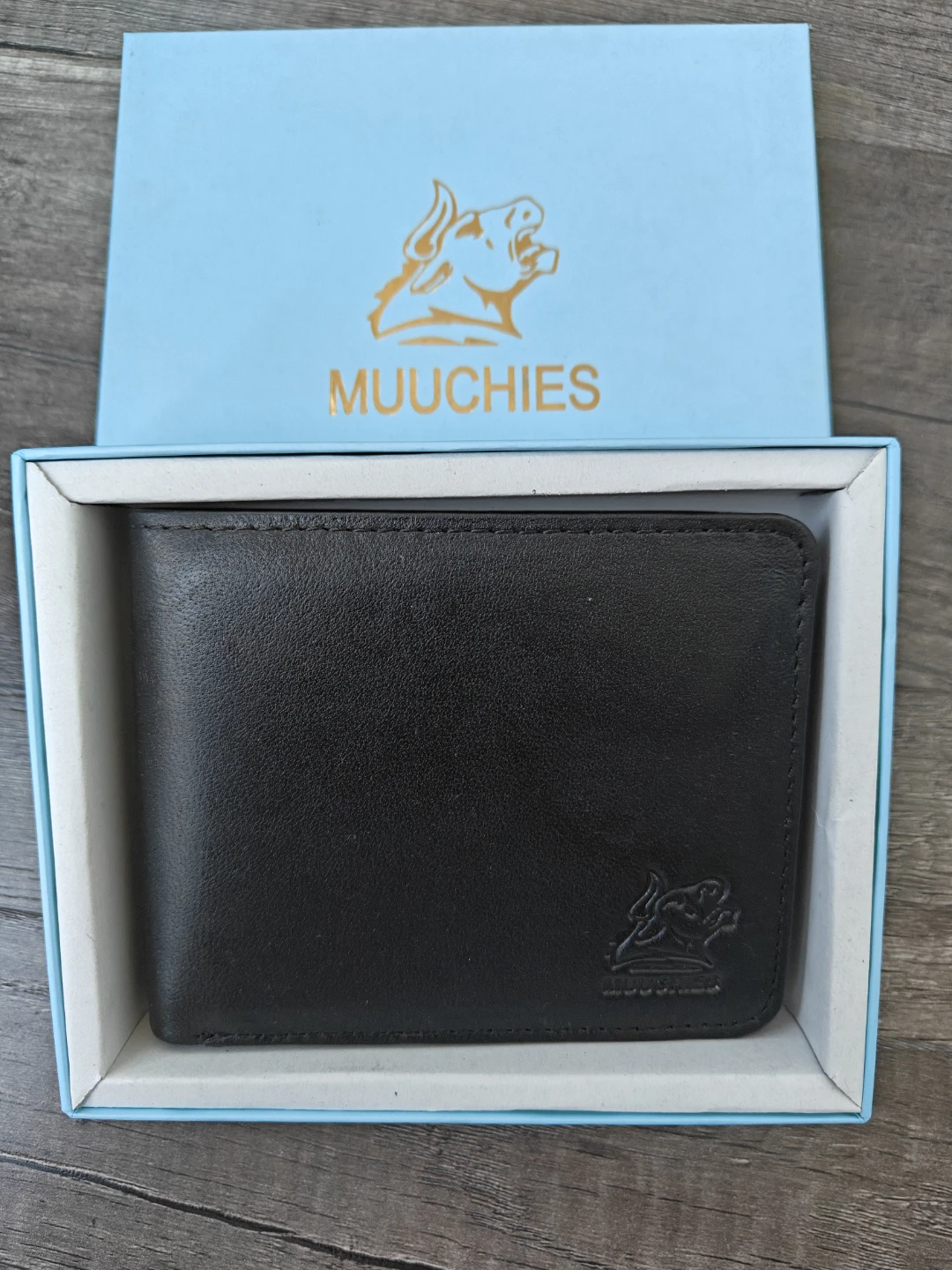 Moochies Bi-Fold Wallet - Black Genuine Leather - photo 2