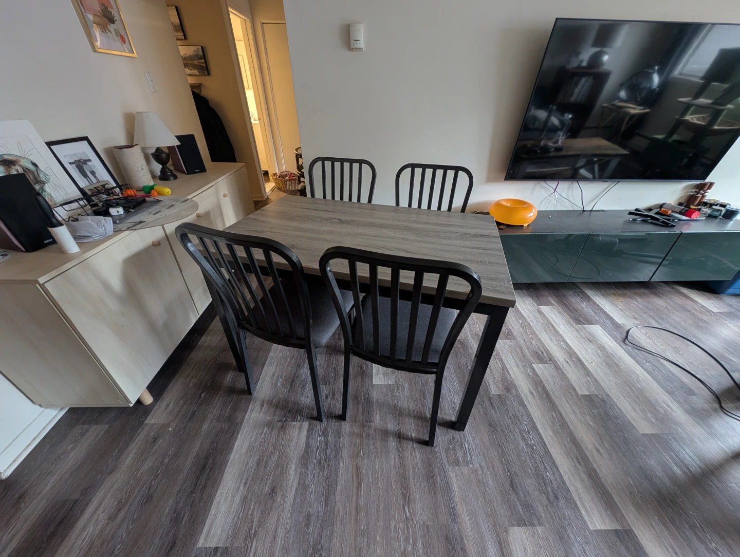 Dining Table and 4 Chairs Set