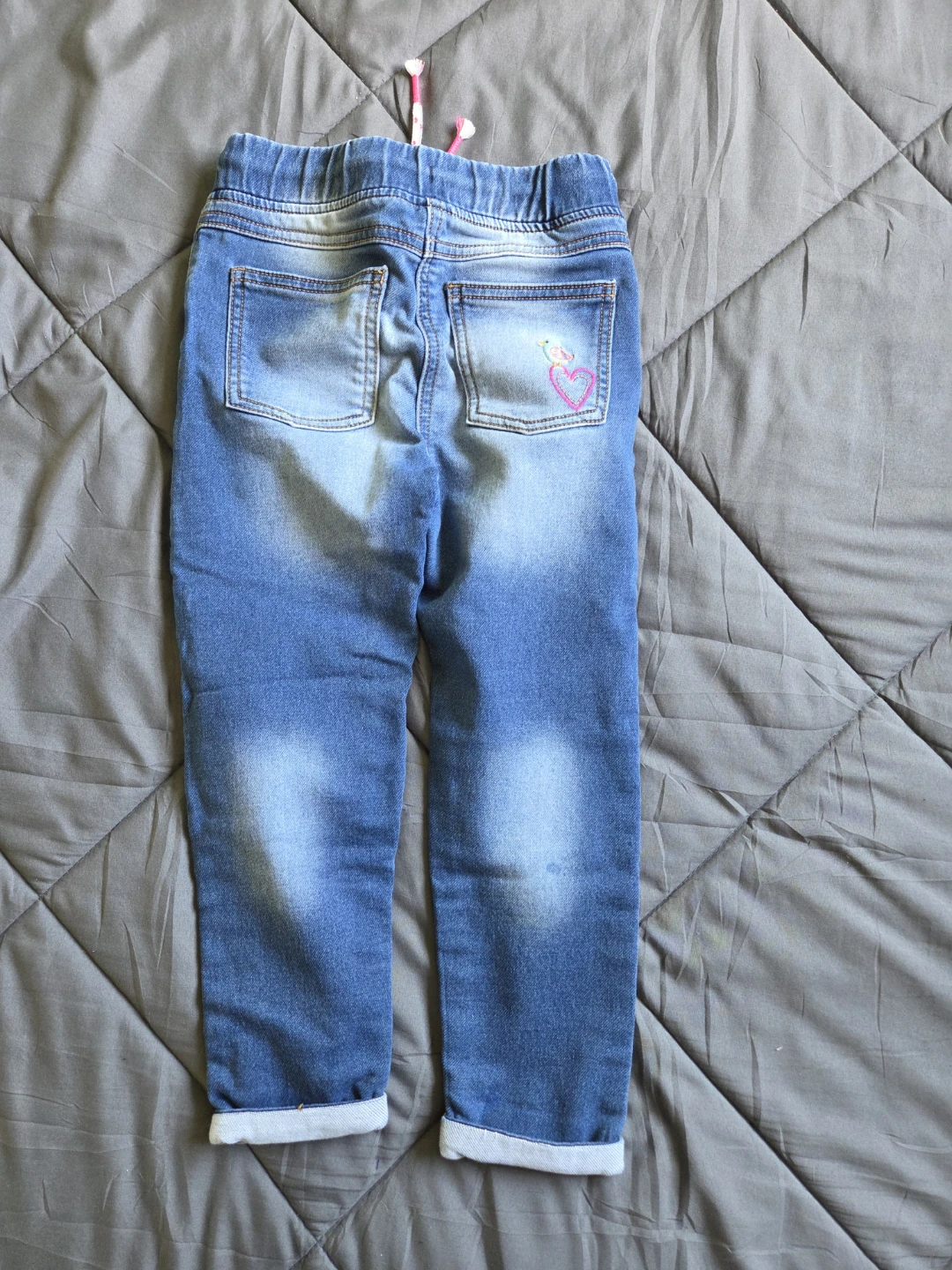 Girls' Jeans Size 5T with Unicorn & Rainbow Appliqués - photo 2