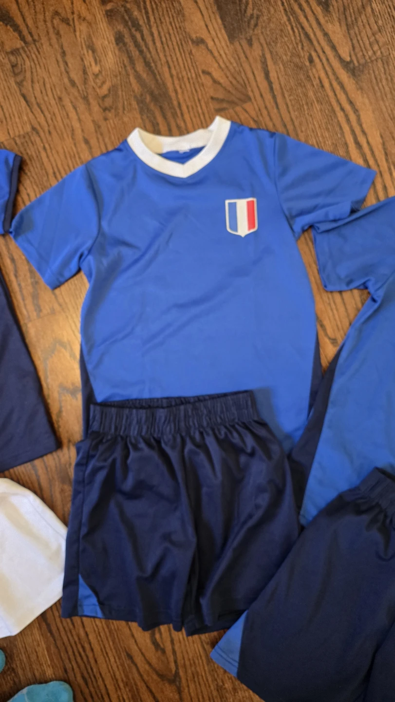 3 sets Kids France Soccer Jersey and Shorts Set 10/12Y - photo 5