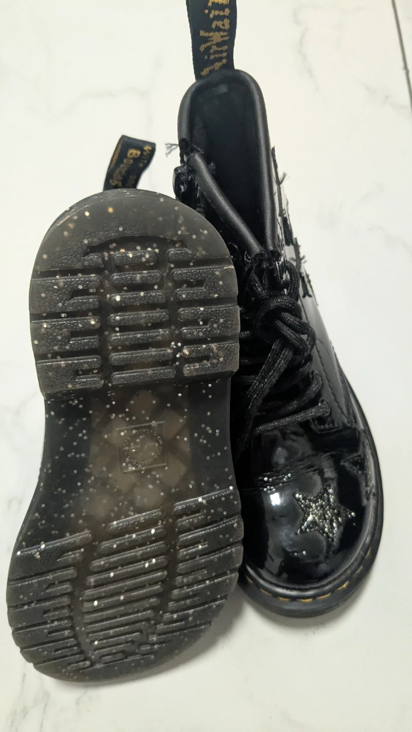 Dr. Martens Kids Black Patent Star Boots 12US - photo 3
