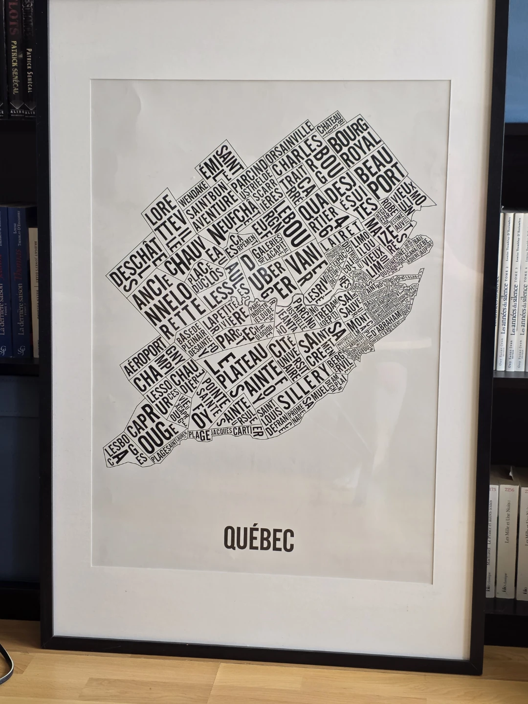 Framed Quebec City Map Art Print