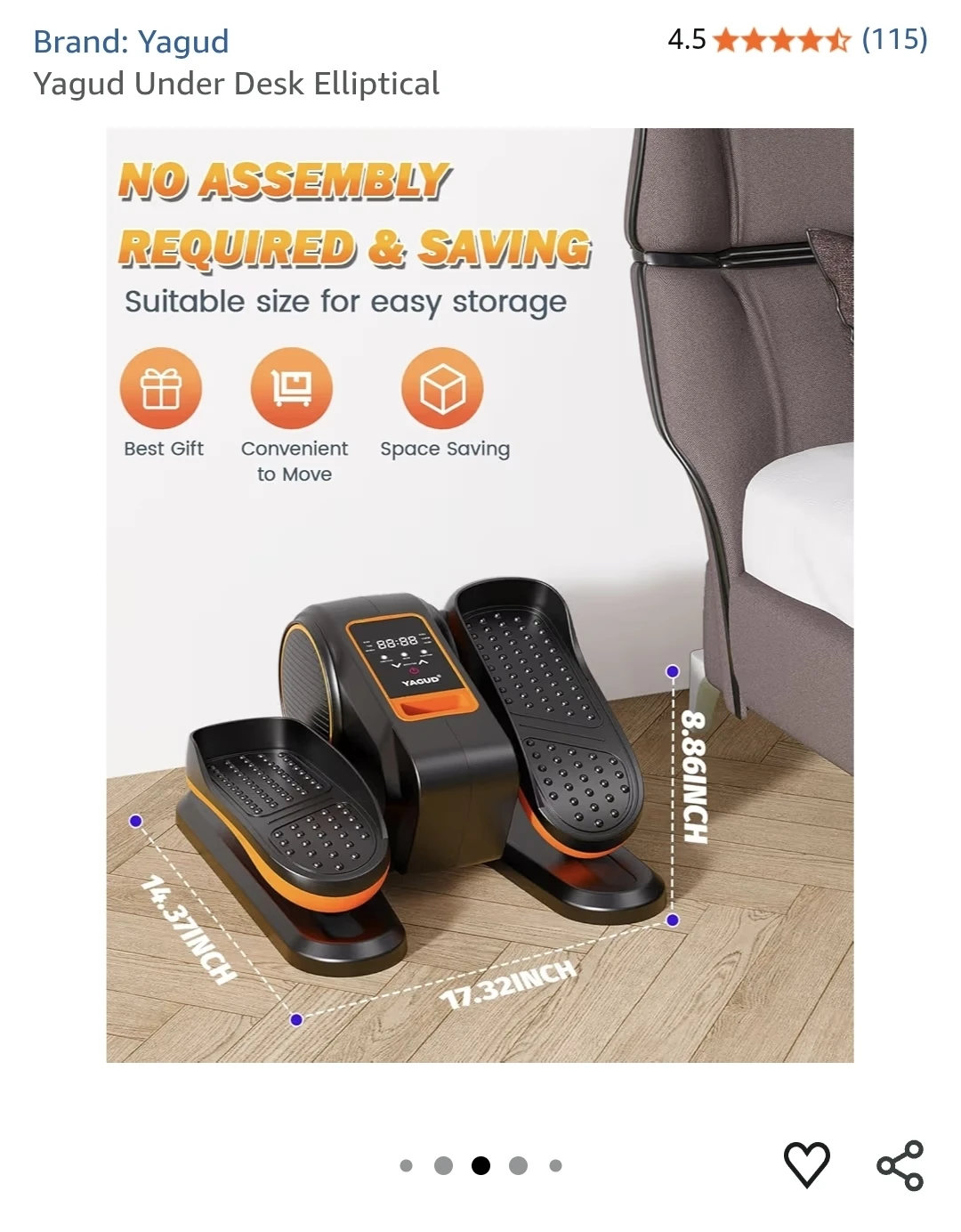 Yagud Under Desk Elliptical Machine - photo 5