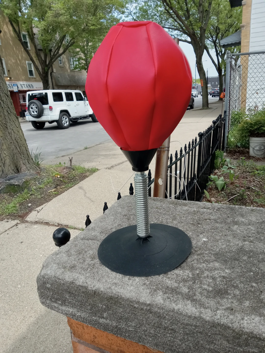 Red Desktop Punching Bag