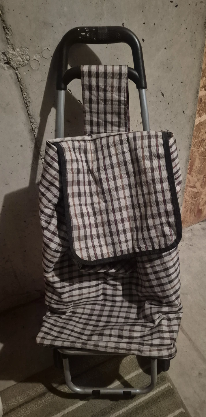 Shopping Cart Trolley - Plaid Design