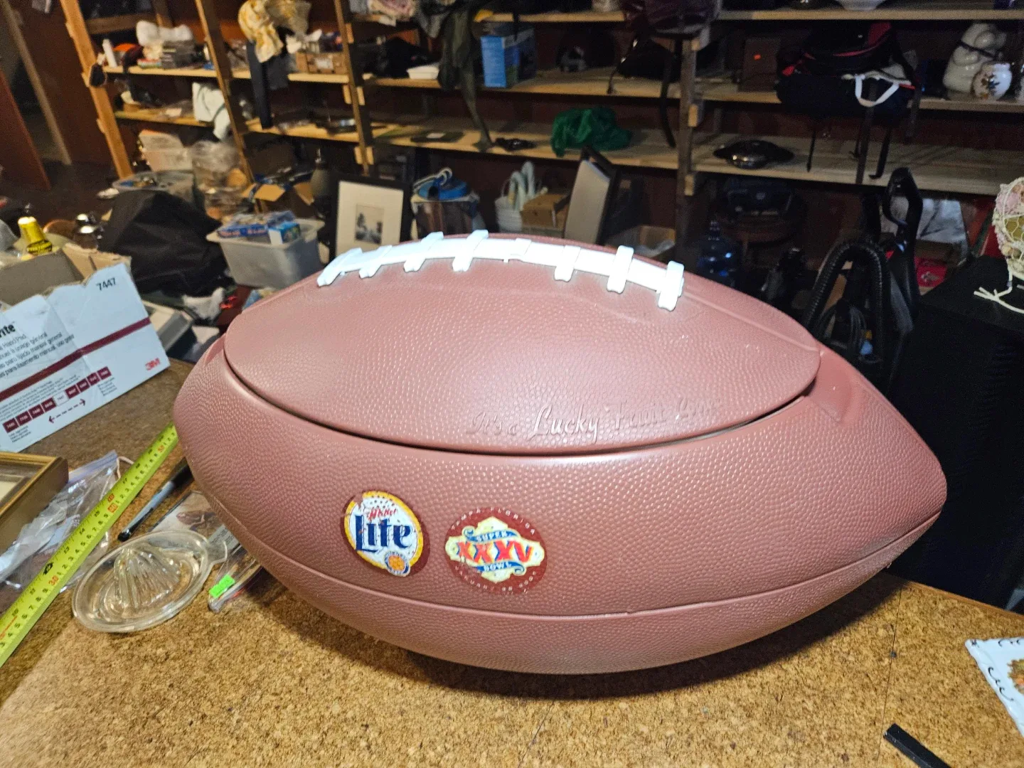 Miller Lite Super Bowl XXXVI Football Cooler - photo 4