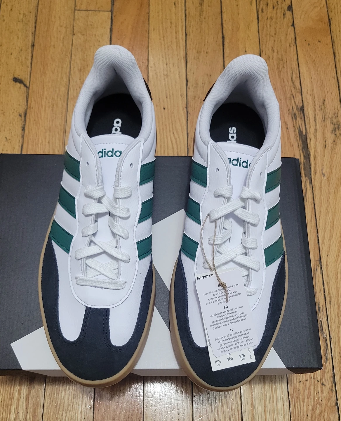 Adidas Barreda Jr1323 White Green Sneakers Size 10.5 US