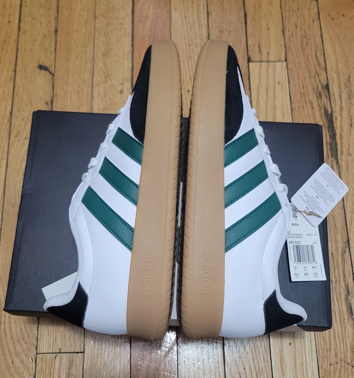 Adidas Barreda Jr1323 White Green Sneakers Size 10.5 US - photo 2