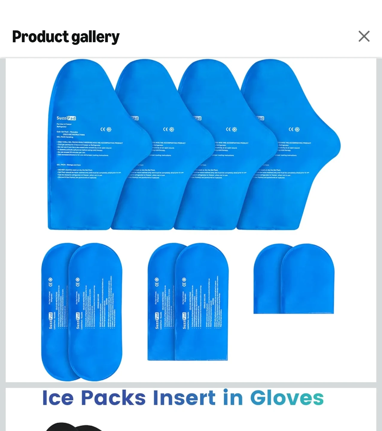 Replacement Ice Gel Packs for Cold Therapy (10-P L