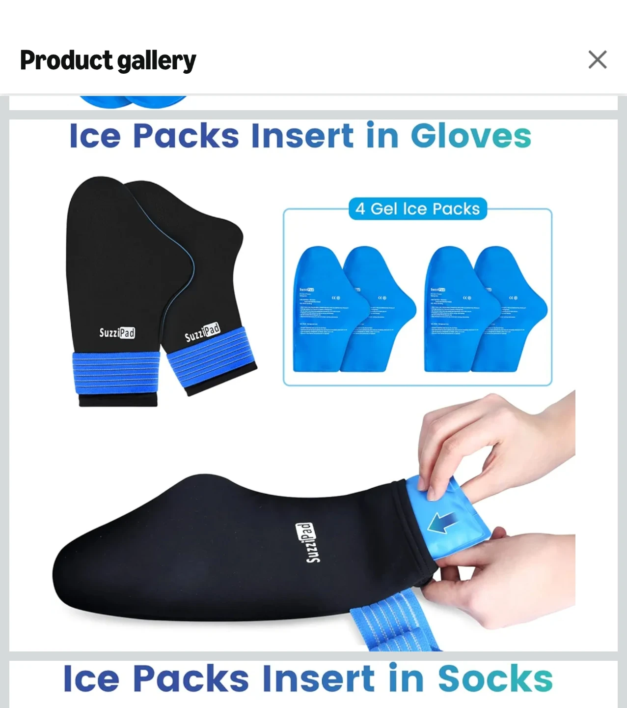 Replacement Ice Gel Packs for Cold Therapy (10-P L - photo 2